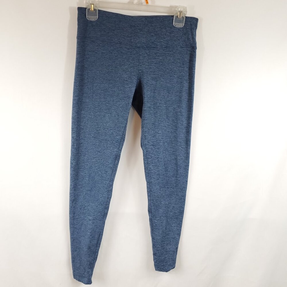 Kyodan Womens Athletic Leggings Heathered Blue Stretch Workout Pants Sz P/S